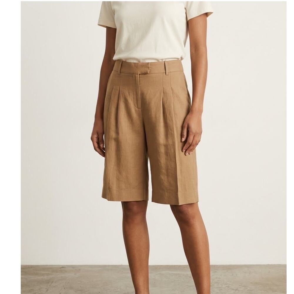 BIRGITTE HERSKIND Prince Bermuda Shorts Tan Womens Size 34 NWOT